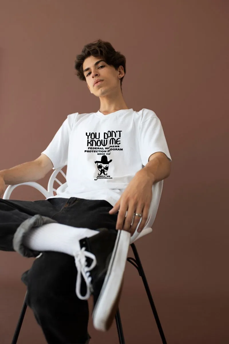 Customer wearing a screen printed Business Notions t-shirt